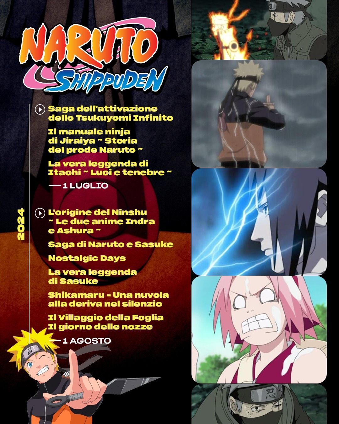 Naruto Shippuden: Prime Video pubblica il calendario delle uscite